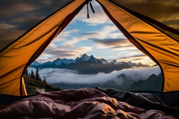 Start your day with a majestic mountain view right from your camping tent, immersing yourself in the stunning natural beauty of the landscape.