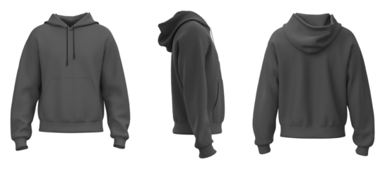 Hoodie jacket mockup. Grey Hoodie