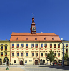 The old town hall on the main square in Jihlava, Moravia, Czech Republic