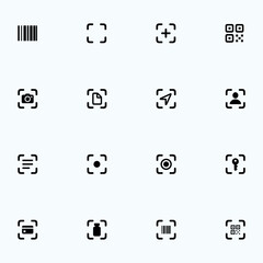 Naklejka premium Barcode Icons Set- Payment Barcode Icons