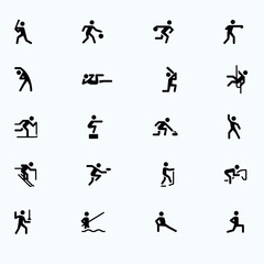 Naklejka premium People Icons Set