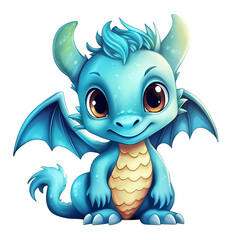 Cute Baby Dragon Clipart Illustration