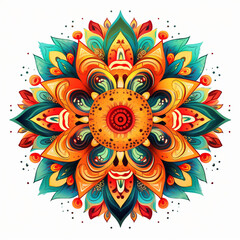 mandala floral colors design