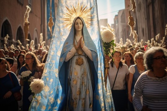 The solemn procession on the Feast of the Immaculate Conception