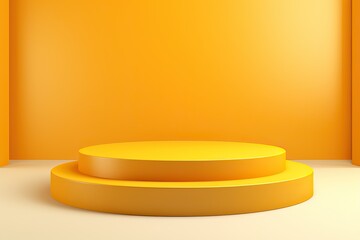 Yellow Pedastal for Product's Showcase.
