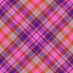 Fabric plaid texture of check tartan vector with a background textile pattern seamless.