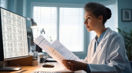 Fototapeta premium Medical Coding Bill, Accountant and bookkeeper at hospital.