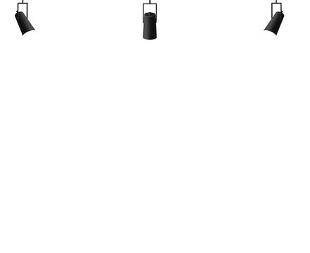 Bright White Spotlights. Scene. Light Effects. Glow light effect. Glowing lamps.