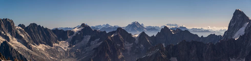 Papier peint photo autocollant rond Mont Blanc Frankreich Haute Savoie im Herbst