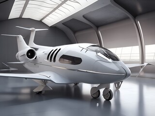 Futuristic airplane concept 