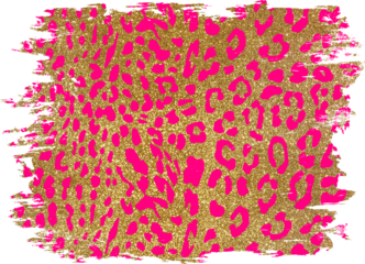 Pink Gold Leopard Print Distressed Background.