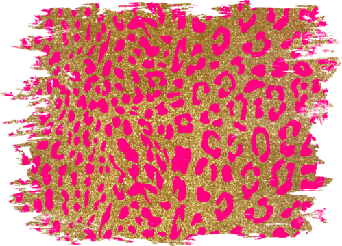 Pink Gold Leopard Print Distressed Background.
