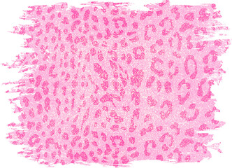 Pink Gold Leopard Print Distressed Background.
