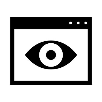 Web Visibility Glyph Icon Design