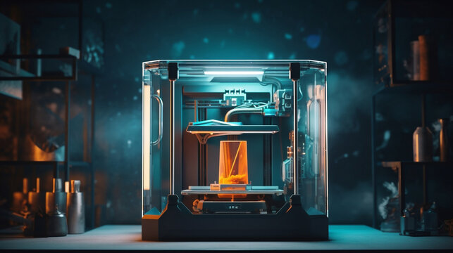 Design engineering 3d tool technology concept three-dimensional model machine plastic printing printer