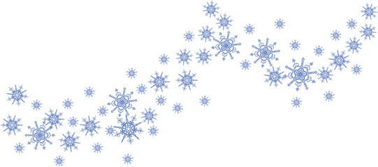 Blue snowflakes background