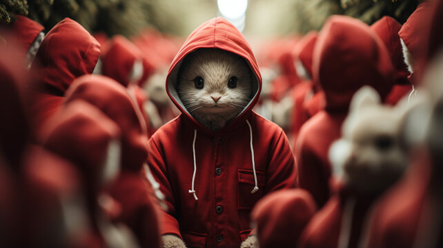 Santa bunny dressing 