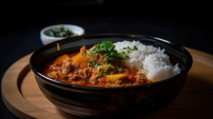Soulful Harmony Vibrant Colors of Kimchi Jigae, a Flavorful Korean Stew