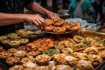 Taste of Tradition Lively Street Food Scene of Acaraj&eacute; Being Sold with Authentic Flavors and Cultural Delight