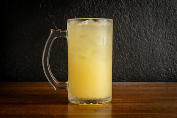 Pineapple water in a glass