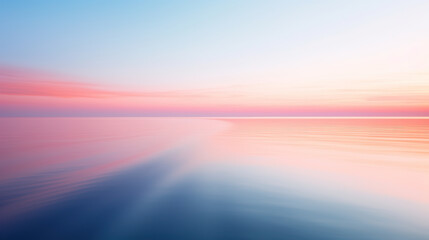 Obraz premium colorful sunset with the blue water and orange sky, generative ai 