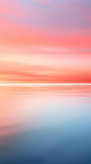 Naklejka premium colorful sunset with the blue water and orange sky, generative ai 