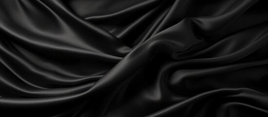Fototapeta premium Closeup of black fabric texture pattern design or abstract background