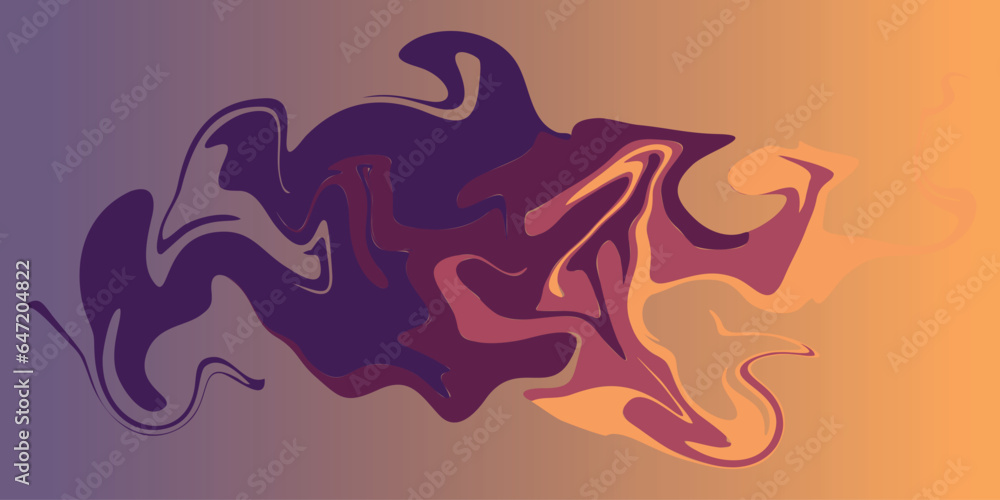 Poster abstract background with an arrangement of image shadows connected by irregular lines