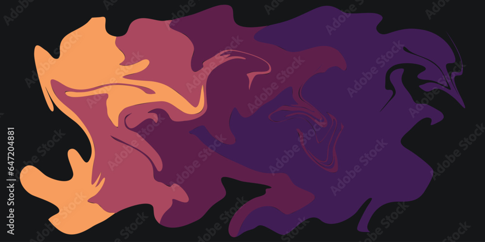 Poster abstract background with an arrangement of image shadows connected by irregular lines