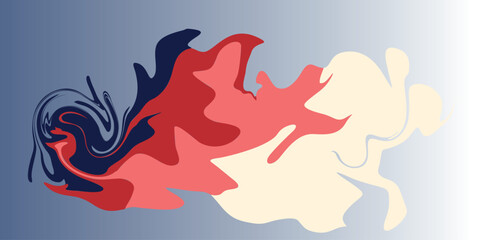 abstract background with an arrangement of image shadows connected by irregular lines