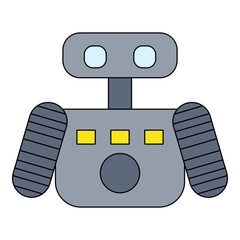 Robot simple element flat vector collection illustration space cosmic astronaut theme sky cosmonaut