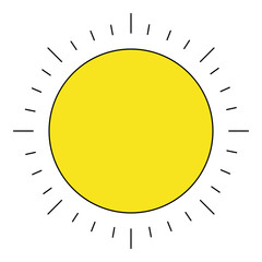 Sun simple element flat vector collection illustration space cosmic theme sky Solar system