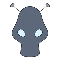 Alien simple element flat vector collection illustration space cosmic astronaut theme spaceship