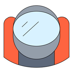 Astronaut helmet simple element flat vector collection illustration space cosmic astronaut theme