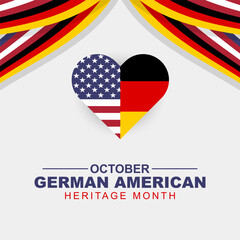 German American heritage Month. Happy holiday celebrate annual in October. Vector illustration design