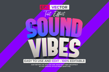 3D Text Effect Colorful Style. Editable Text Effect.