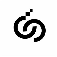 Letter C S logo design with infinity concept.