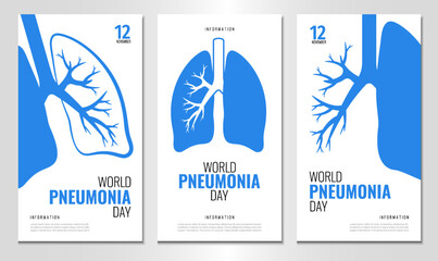Fototapeta na wymiar Vector Illustration of World Pneumonia Day. Use as advertising, invitation, banner, 