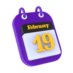 calendar 3d render png transparent