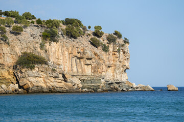Fototapeta na wymiar landscape on an island in Greece. photo during the day.