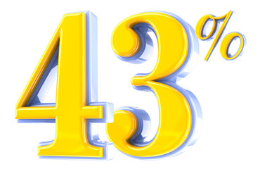 Obraz premium number 3d render png transparent