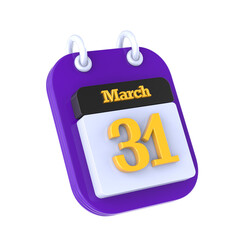 Calendar icon 3d render