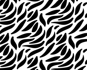 Abstract Zebra seamless pattern. Animal skin  stripes, backdrop with irregular shapes. Trendy texture for textile, fabric, print, wallpaper, wrapping. Vector eps 10