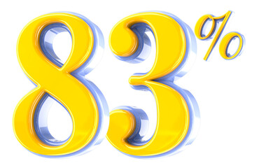 Number 3d render png transparent