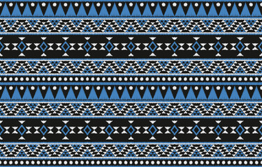 Ethnic abstract ikat art. Aztec ornament print. geometric ethnic pattern seamless  color oriental.  Design for background ,curtain, carpet, wallpaper, clothing, wrapping, Batik, vector illustration.