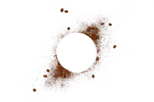 coffee beans frame isolated transparent png - Powered by Adobe