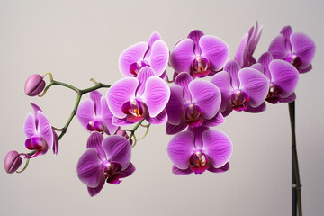beautiful orchid flowers white background