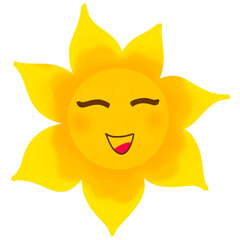 smiling sun cartoon
