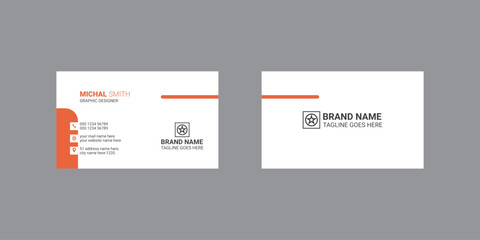 Double-sided business card design template, Clean professional business card template, visiting card, business card template.