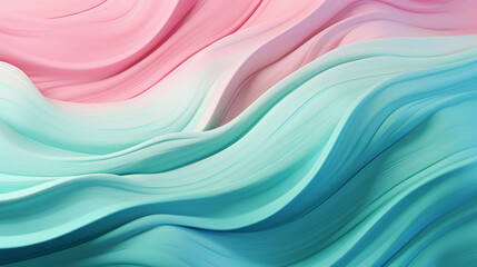 Digital pink and turquoise wave particles, abstract background 